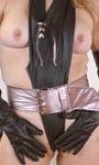 Luscious latex redhead breasts bared - Extreme Female Domination sexy xxx archive